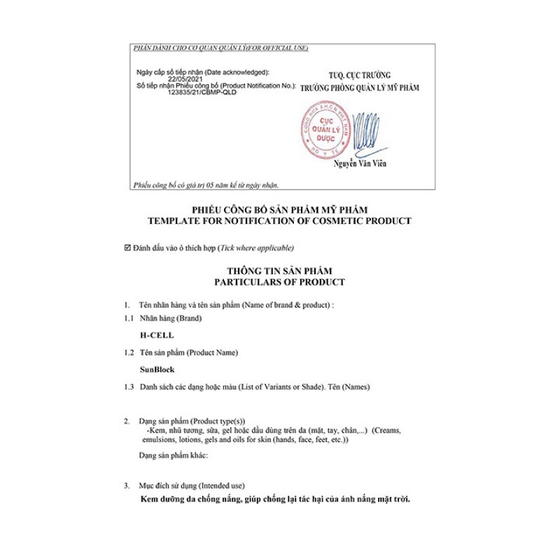 Serum ngăn ngừa hôi nách Hcell Skin Care 10ml triệt tuyến Mồ Hôi, Mùi Hôi cơ thể