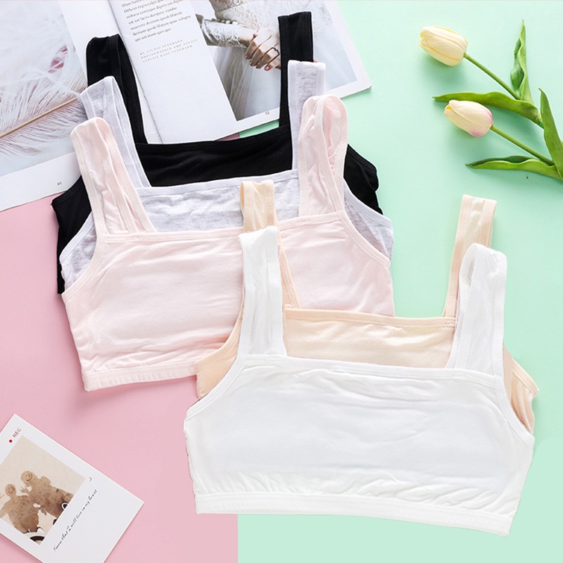 Áo Ngực Cotton Mềm Mại Thoải Mái Không Có Đệm Ngực Cho Tuổi Teen 8-16 Tuổi