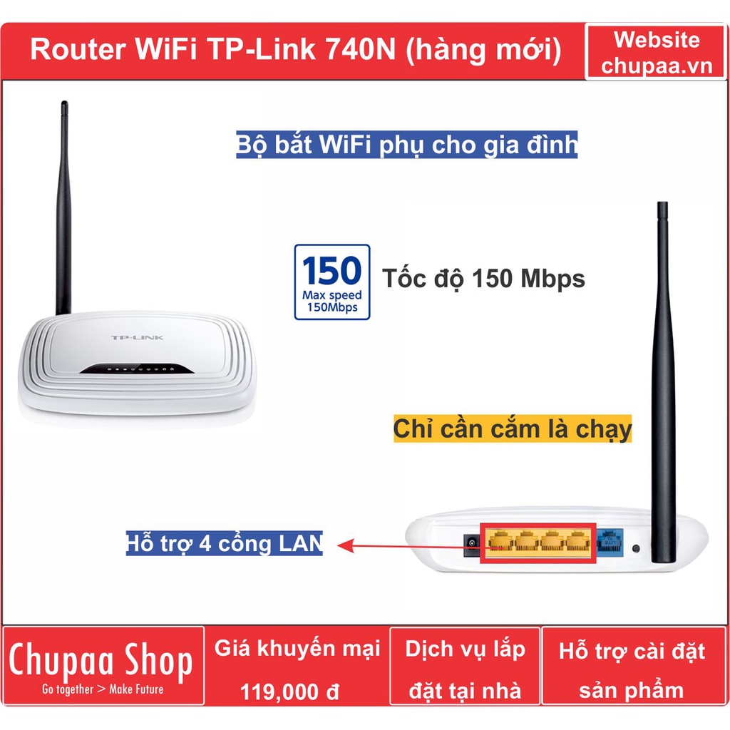Bộ phát Wifi TP-LINK TL-WR740N (hàng mới) | BigBuy360 - bigbuy360.vn