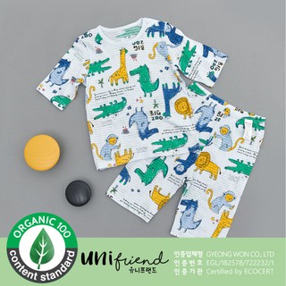 Bộ đồ bé trai Hàn Quốc uniFriend lửng _ BuDino
