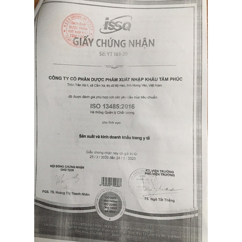 Khẩu trang y tế 4 lớp hộp 50 chiếc - Khẩu trang y tế công ty Tâm Phúc chính hãng | BigBuy360 - bigbuy360.vn