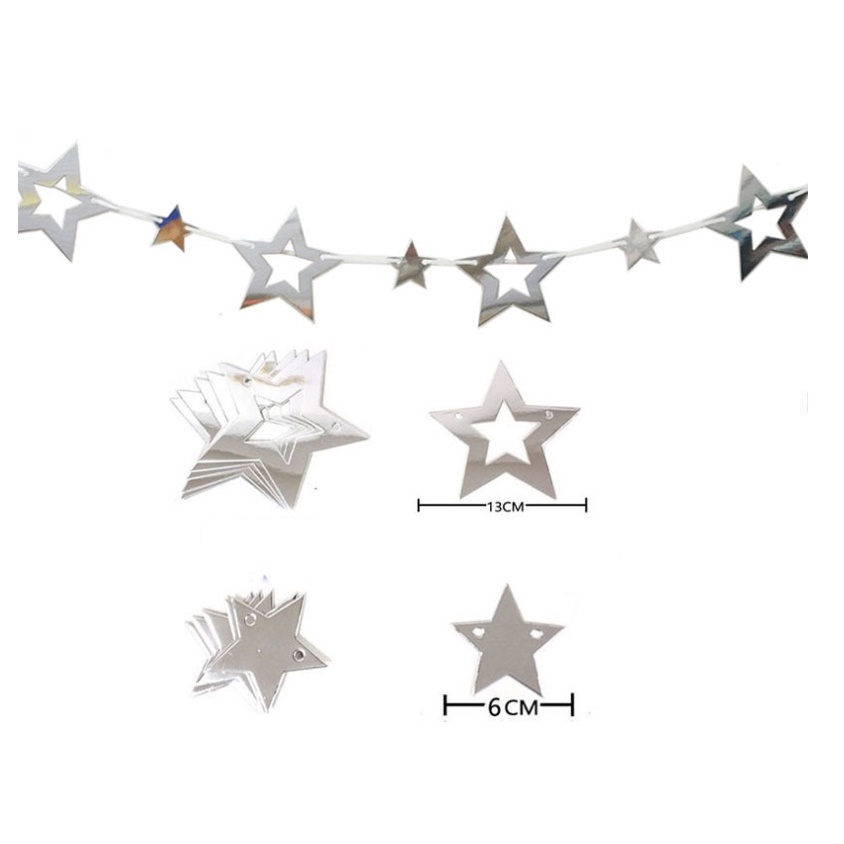 Dây sao rỗng trang trí tiệc sinh nhật , tổ chức sự kiện (12 ngôi sao)