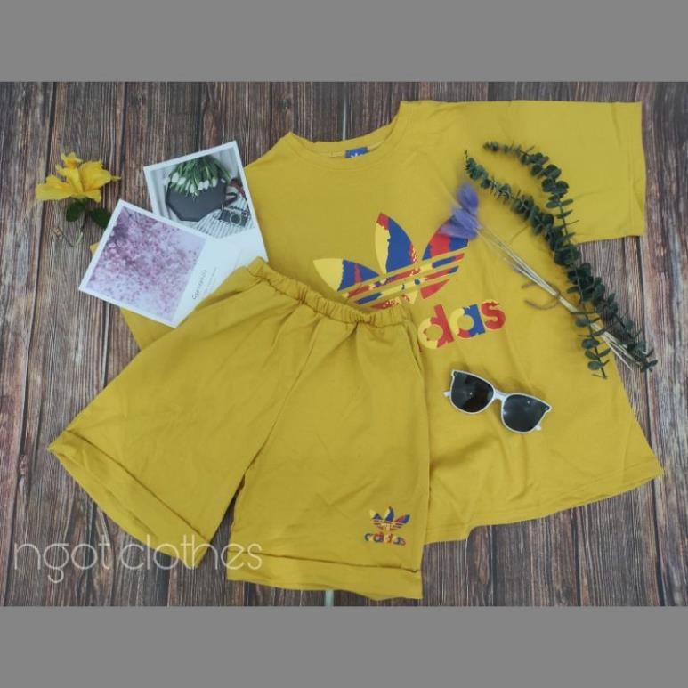 Đồ Bộ Thun Adidas - Set Đồ Thun Đôi Nam Nữ - Bộ Thun Nữ - Bộ quần áo adiddas ་