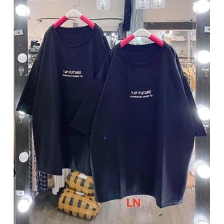 áo thun tay lỡ in chữ đơn giản YJP LN