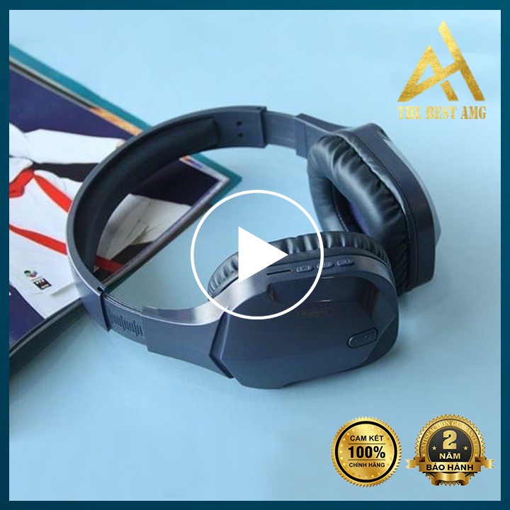 Tai Nghe Chụp Tai Bluetooth 5.0 Gaming Có Mic Remax RB-750HB Headphone Không Dây Nghe Nhạc Chơi Game Âm Thanh Cực Đỉnh