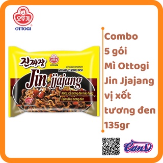 ( Bán sỉ ) Combo 5 gói Mì Ottogi Jin Jjajang vị xốt tương đen 135gr