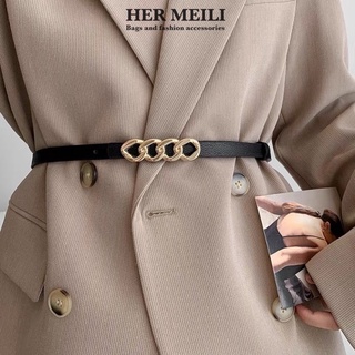 Đai Thắt Lưng Váy Mặt Xích Cá Tính Bản Nhỏ 1cm Hỗ Trợ Bấm Lỗ Dây Nịt TL07