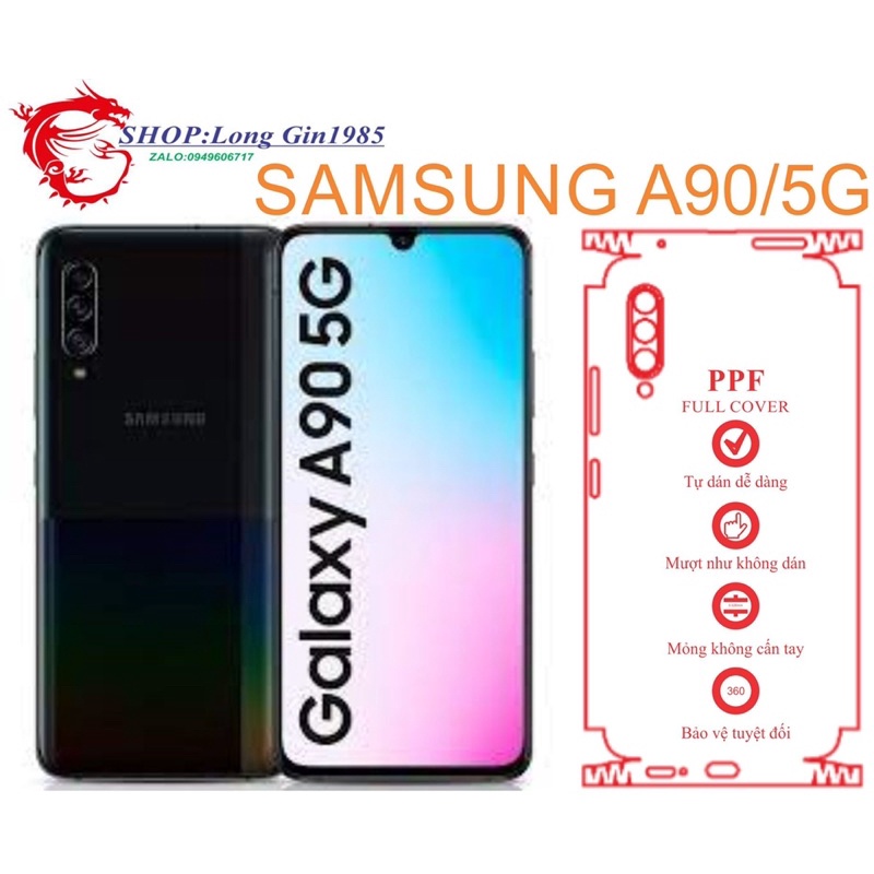 Samsung A90(5G) miếng dán trong Ppf mặt sau và mặt trước chống va đập chống trầy xước