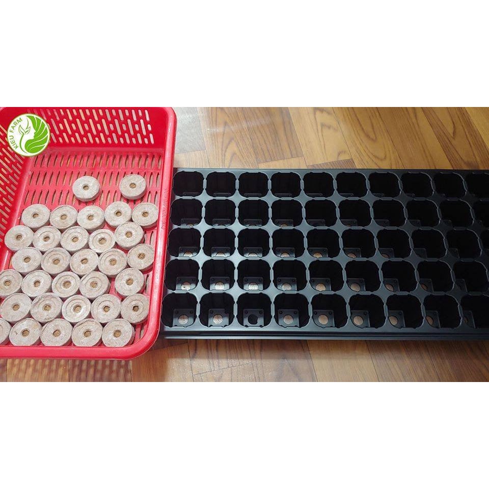 Combo khay và 50 viên nén xơ dừa ươm hạt_Kieufarm