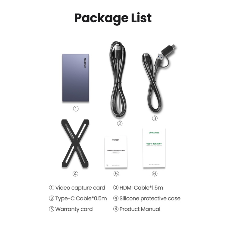 [Mã ELBMO2 giảm 12% đơn 500K] Thẻ Ghi Hình Trực Tiếp UGREEN 4K 1080P USB 3.0 HDMI 2.0