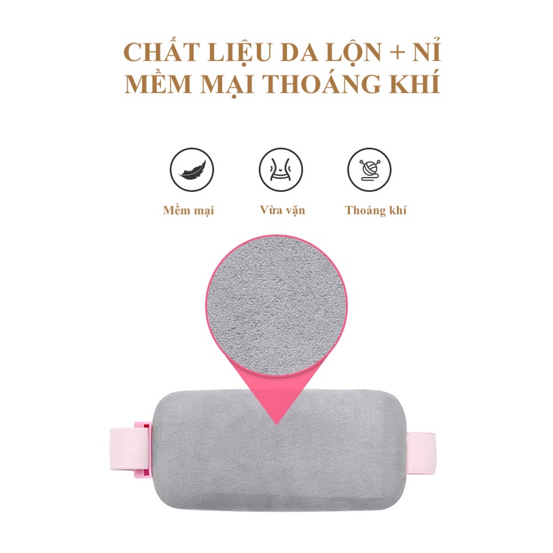 Túi Chườm Nóng Đau Binh Kinh Kèm Đai Massage Bụng Điều Chỉnh, Máy Massage Bụng Giảm Mỡ Bụng Giảm Cân 3 Cấp Độ Sạc Pin