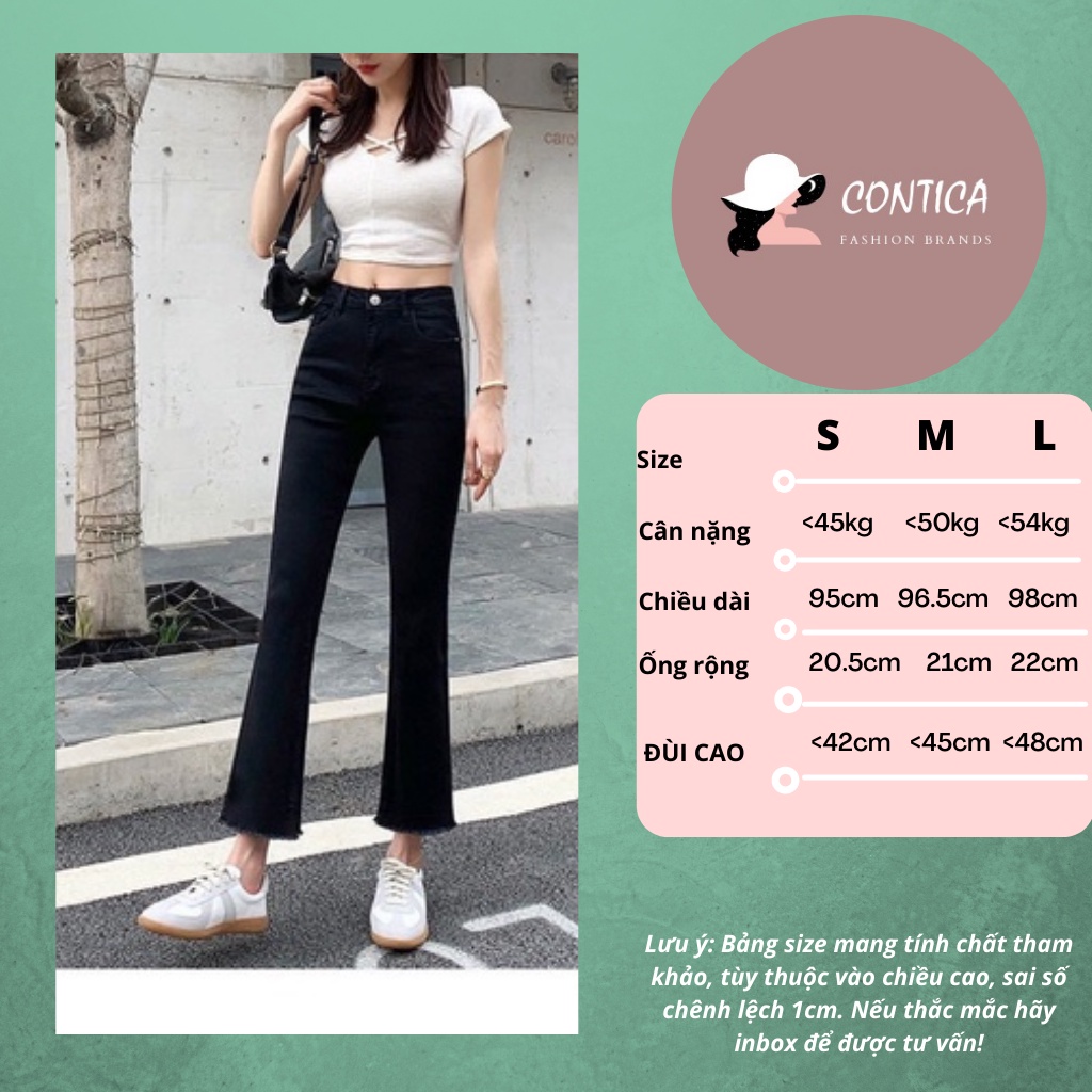 quần bò nữ ống loe.quần jean lưng cao ống loe dễ phối đồ. | BigBuy360 - bigbuy360.vn