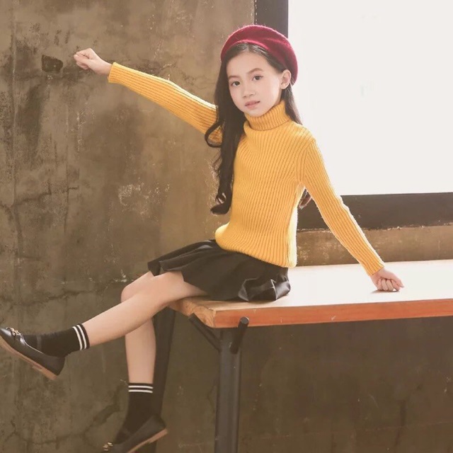 Áo len cổ 5p cho bé