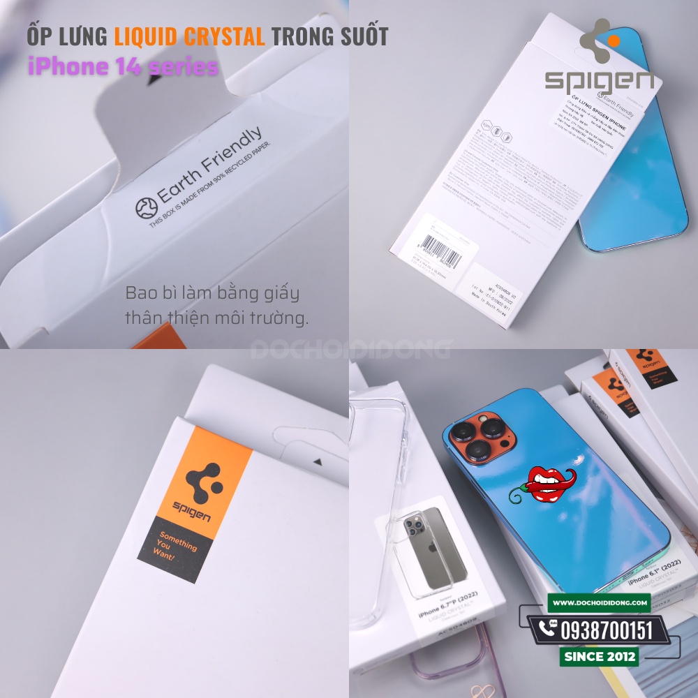Ốp lưng iPhone 14 Pro Max ( 14, 14 Plus, 14 Pro ) Spigen Liquid Crystal