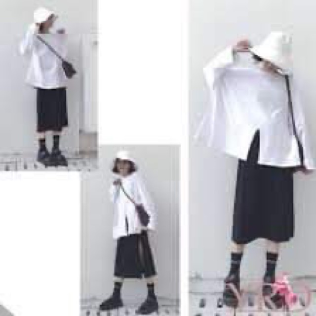 Áo xẻ gấu dài tay trơn BYV688