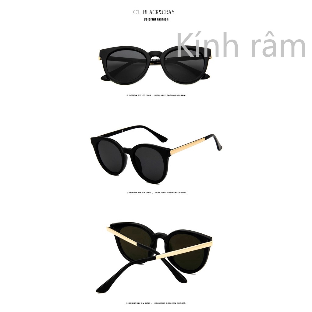 Kính mát mắt mèo phong cách Retro đơn giản cho nữ