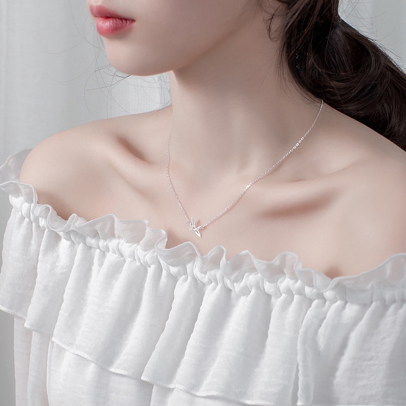 MANYUE Vòng Cổ Tinh Tế Của Phụ Nữ Vòng cổ mặt hình chú chim màu bạc thời trang nữ