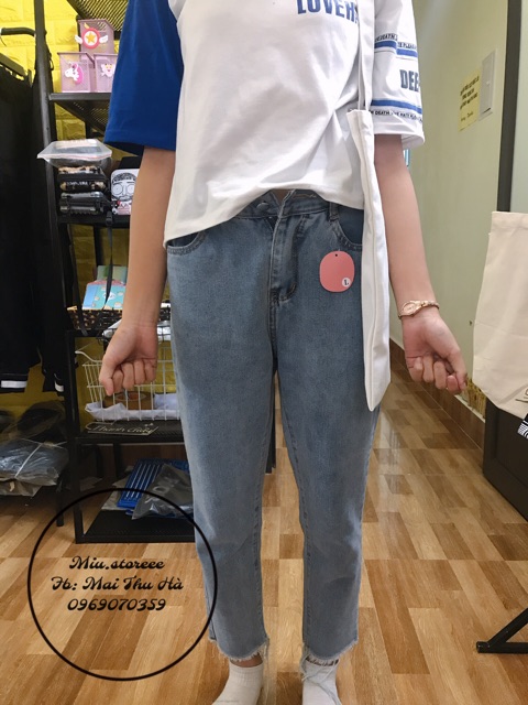 Quần bò jeans trơn