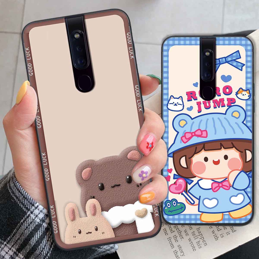 Ốp Oppo F11 / F11 Pro bear brick, gấu đáng yêu, dễ thương
