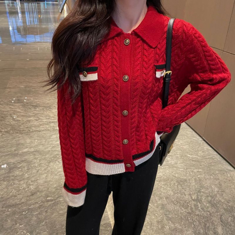 Áo cardigan polo túi vuông-jocasta