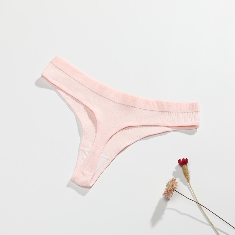 Quần lót nữ lọt khe thun gân cotton mềm mại giá rẻ - QT008