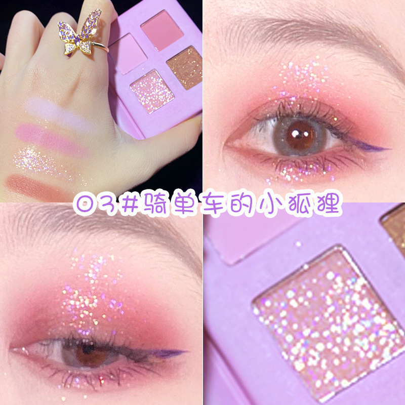 Bảng phấn trang điểm mắt KTE 4 màu sắc ngọt ngào Pearlescent Matte Eyeshadow Palette | BigBuy360 - bigbuy360.vn