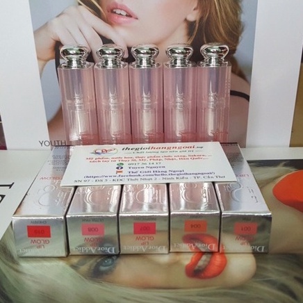 Son dưỡng Dior Addict Lip Glow 001/004/007/008/015 Fullsize Fullbox
