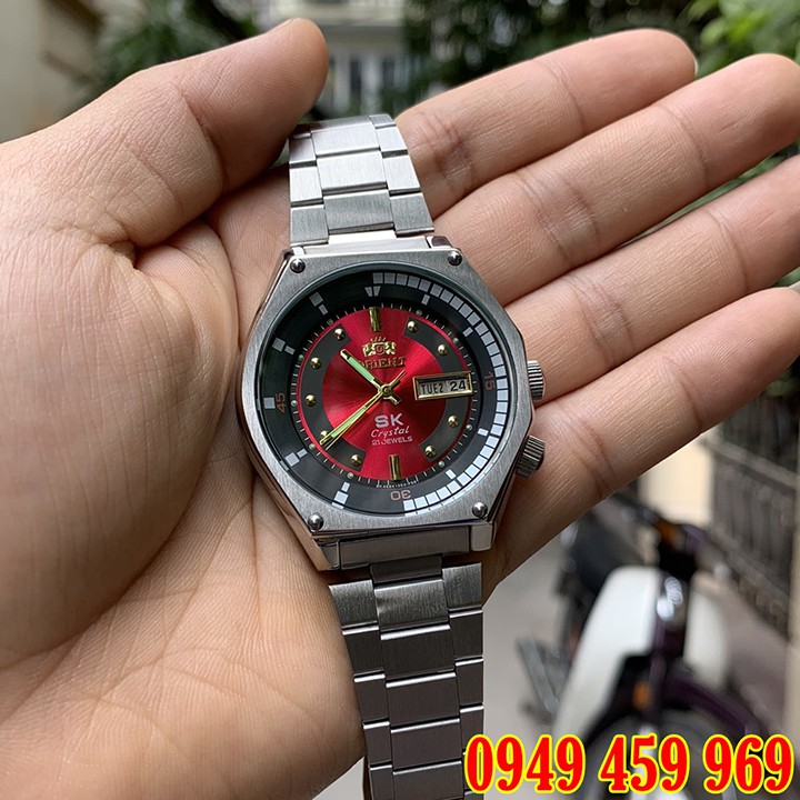 Đồng Hồ Nam Orient SK Nhật Xịn Mặt Lửa - Máy Nguyên Bản 100% - Vỏ Bạc Cao Cấp Automatic