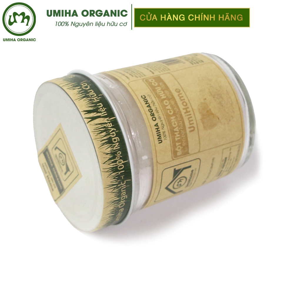 Bột Thạch Cao Nguyên Chất Umiha Organic 135g Đắp Mặt Nạ Trắng Da, Loại Bỏ Mụn Giảm Nhờn Hiệu Quả