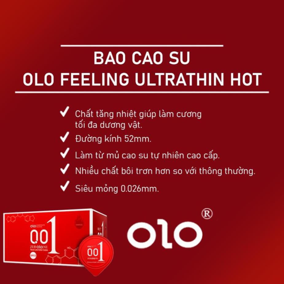 Bao Cao Su Siêu Mỏng OLO 001 Goddess Bao Cao Su Nhiều Gel Bôi Trơn 1 BCS