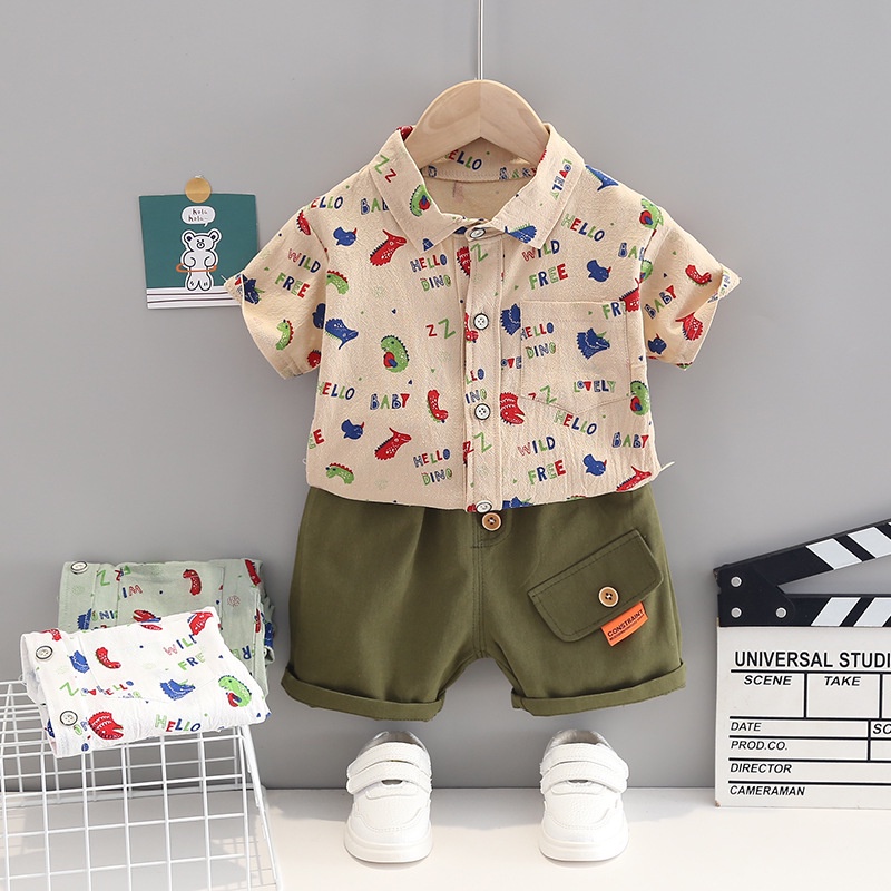 Bộ sơ mi phong cách hàn quốc cho bé trai và bé gái - BO98