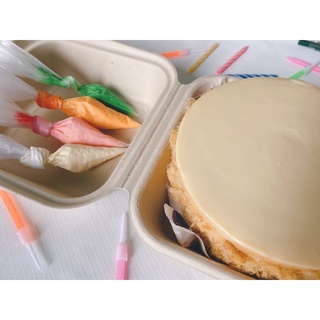 Set bánh sinh nhật tự trang trí (bông lan trứng muối sốt phô mai)