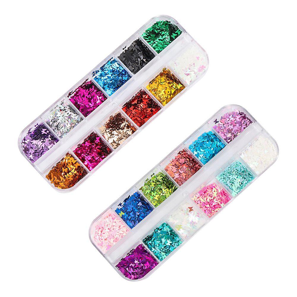 Phụ Kiện Trang Trí Móng Tay Màu Dạ Quang Lấp Lánh Thời Trang