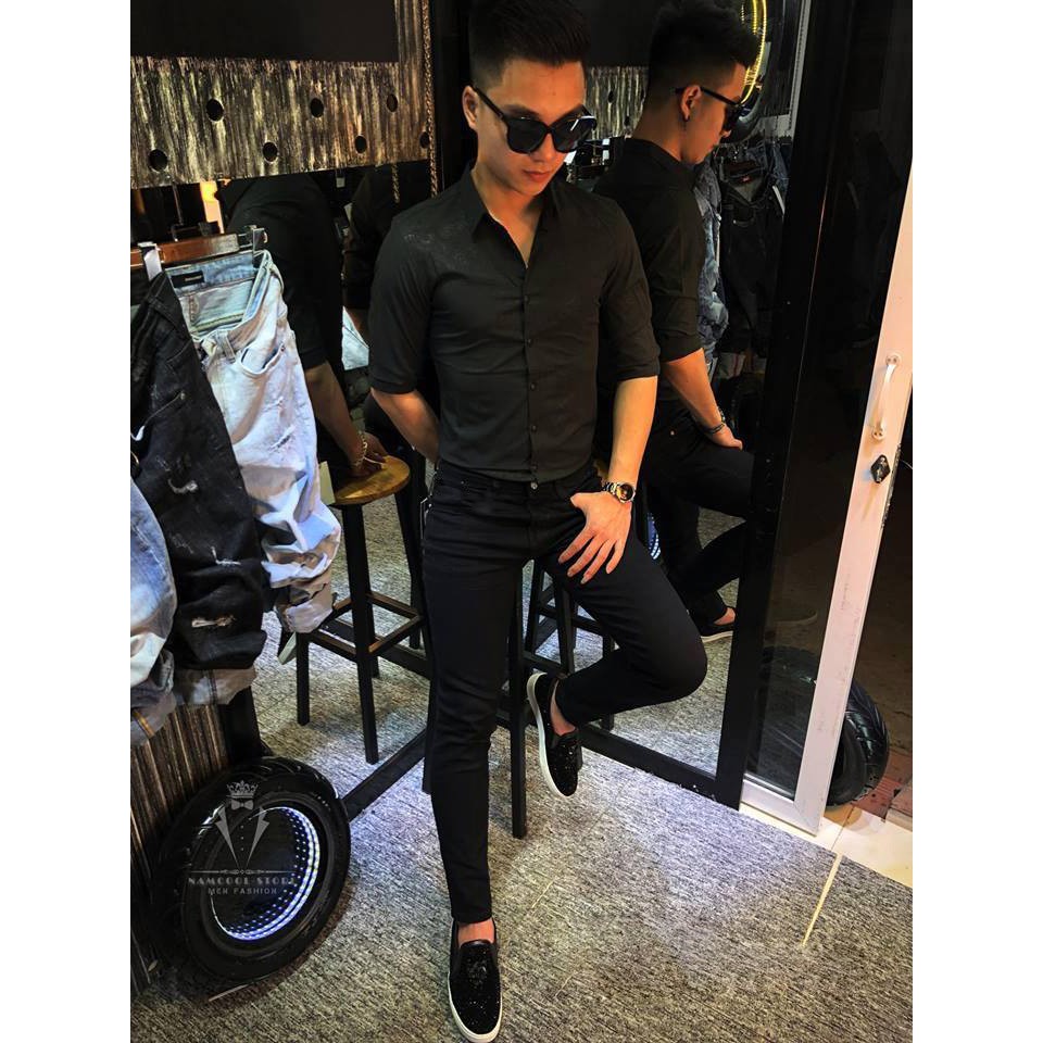 Quần Jeans Đen Chất Co Giãn Dáng Body Trẻ Trung | BigBuy360 - bigbuy360.vn