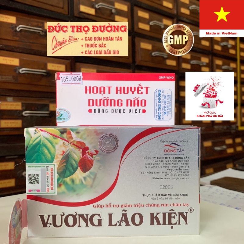 Parkinson - Cơ Rung - Giảm trí nhớ, mất thăng bằng, run chân tay, mất ngủ - Vương Lão Kiện - Hoạt Huyết Dưỡng Não