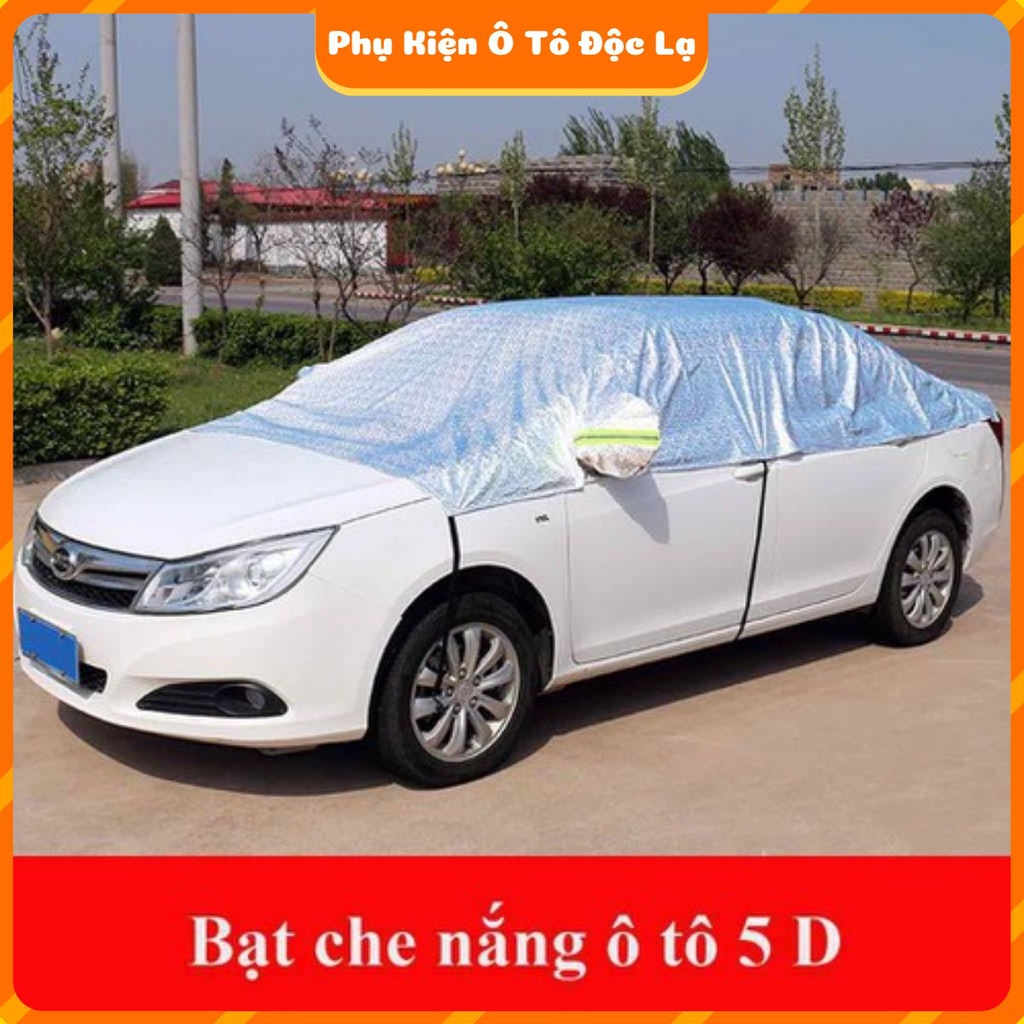 Bạt trùm nửa xe ô tô tráng bạc cách nhiệt cao cấp trùm kín capo, có phản quang, chống nóng, chống xước, cho các dòng xe | BigBuy360 - bigbuy360.vn