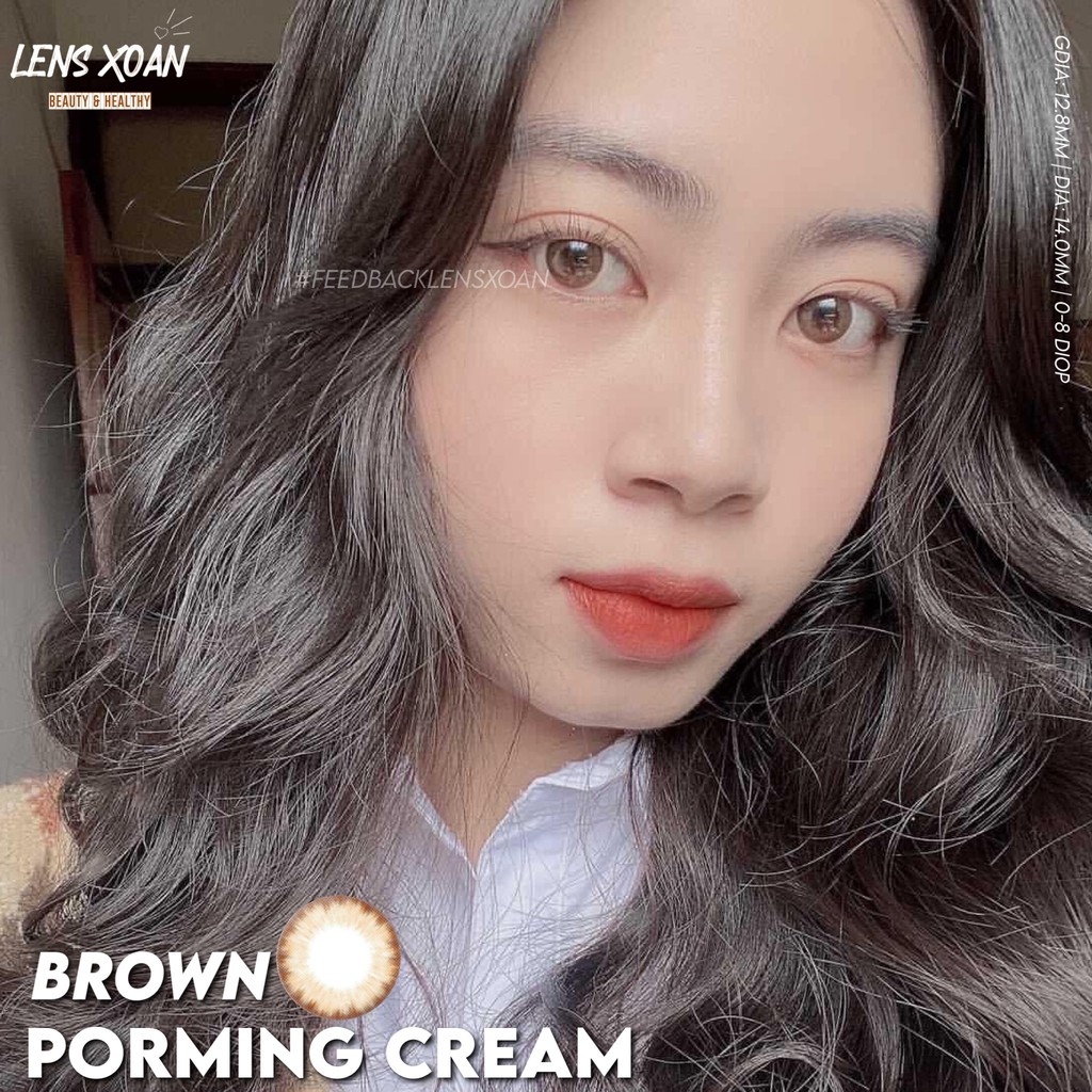 ÁP TRÒNG PORMING CREAM BROWN -OLENS ( LENS XOẮN)