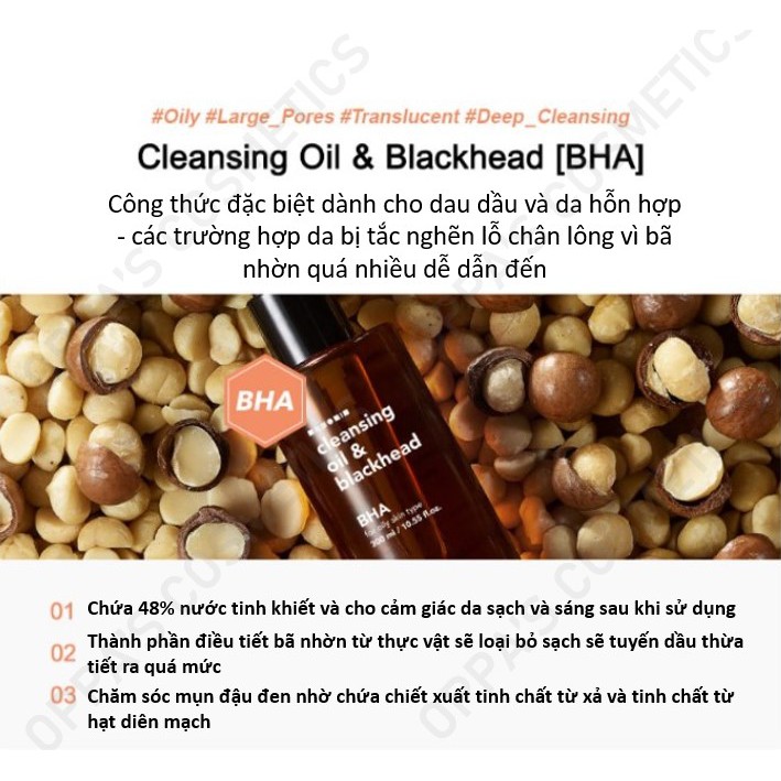 Dầu tẩy trang HANSKIN CLEANSING OIL & BLACKHEAD BHA