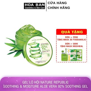 Gel Lô Hội Nature Republic Soothing & Moisture Aloe Vera 92% Soothing Gel 300ml