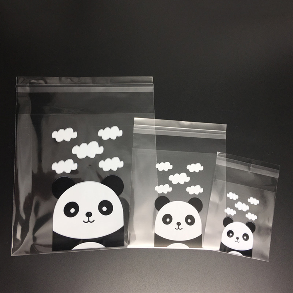 Set 100 Túi Nhựa Trong Suốt Đựng Bánh Kẹo In Hình Gấu Trúc Dễ Thương | BigBuy360 - bigbuy360.vn