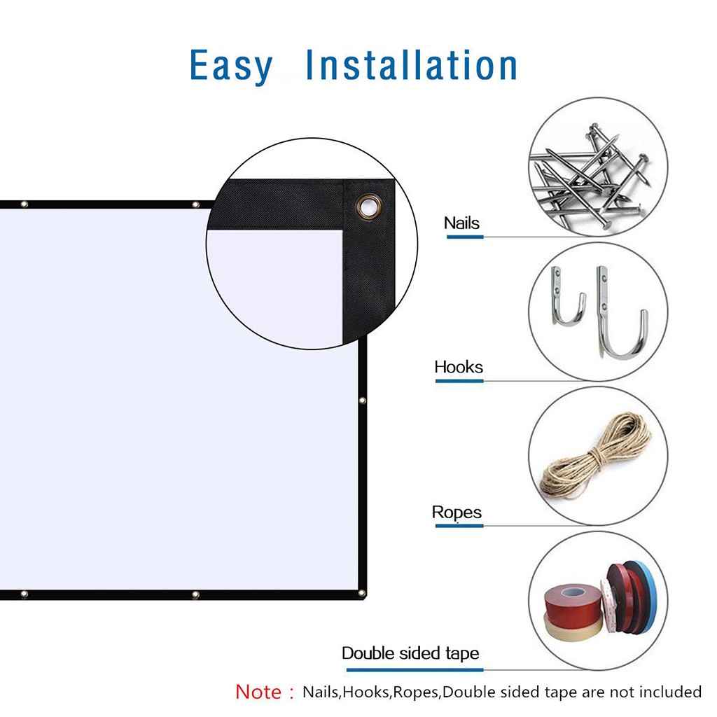 Màn chiếu phim kích thước 72 inch kèm phụ kiện tiện dụng