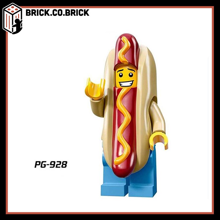 PG962 - Đồ Chơi Lắp Ráp Mô Hình - Minifigure và Non Lego Nhân vật Anime hóa trang-Người chuối, sinh viên, cá mập, lính