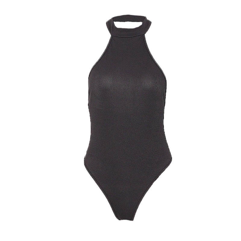 Jumpsuit Sát Nách Hở Lưng Màu Trơn Gợi Cảm Cho Nữ L0319