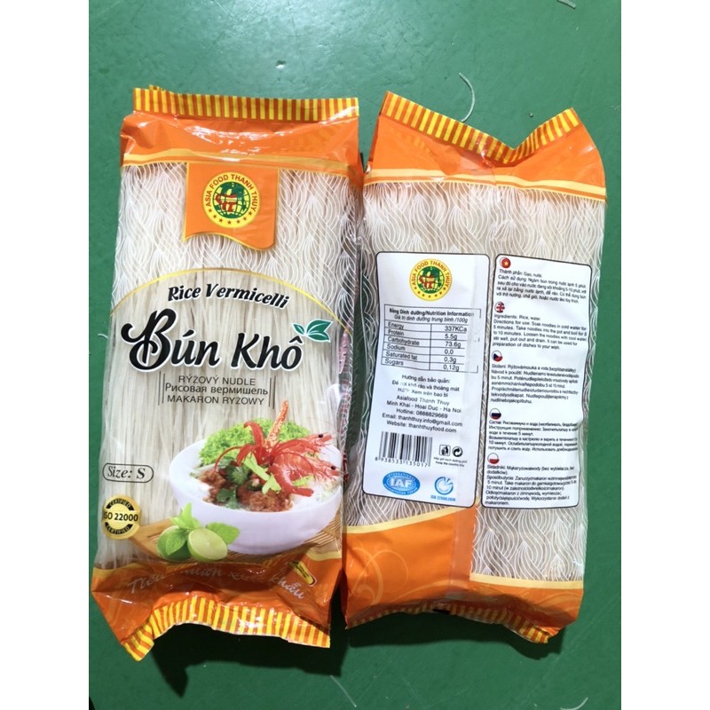 Bún tươi/mì gạo trắng xuất khẩu Thanh Thủy 500g