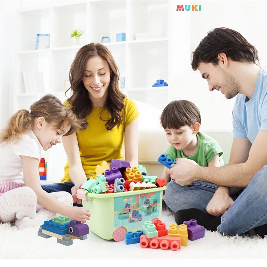 Đồ chơi lắp ghép Lego nhựa dẻo 80 chi tiết ( Từ 1-3 tuổi)