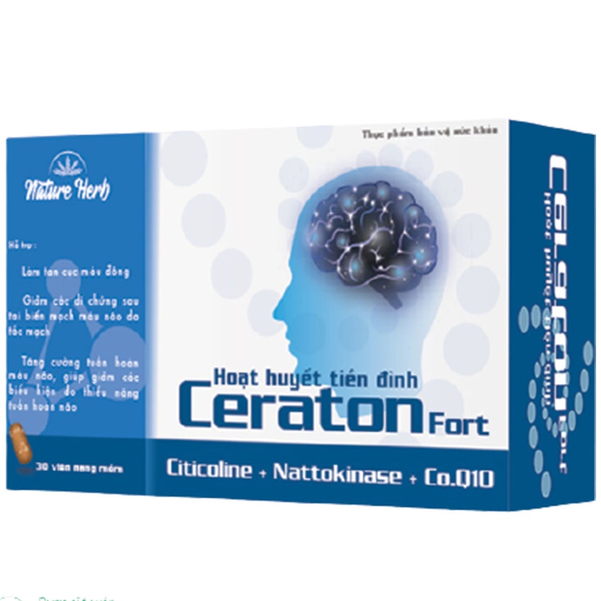 Ceraton Fort hỗ trợ hoạt huyết tiền đình hộp 30 viên , Gia Hân