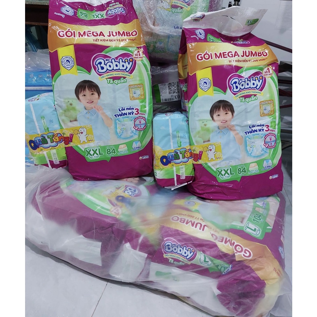 Bỉm Bobby Jumbo siêu miếng 3mm