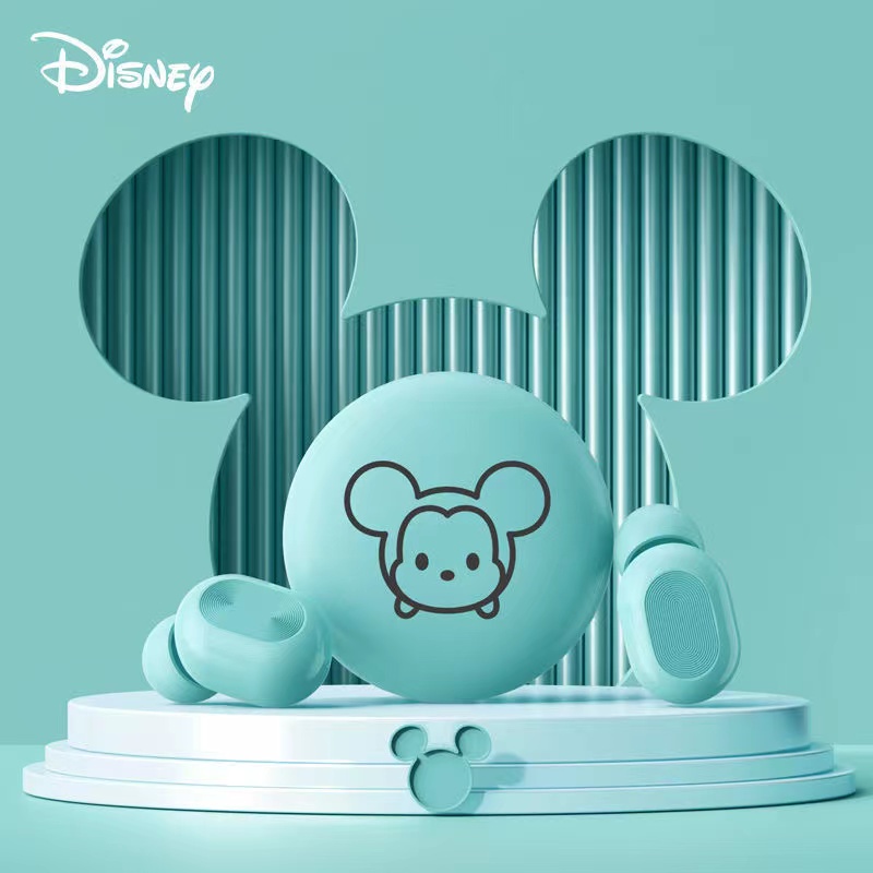 Tai nghe nhét tai không dây bluetooth DISNEY TWS mini hai chế độ giảm tiếng ồn tích hợp mi cờ rô họa tiết hoạt hình