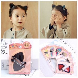 Set kẹp tóc tai mèo xinh xắn dành cho bé gái
