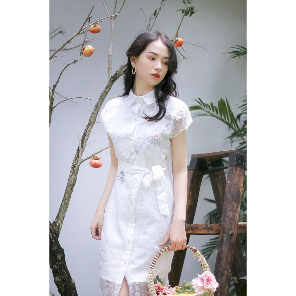 Đầm ren hoa trắng Mayy Fashion - Trúc Anh